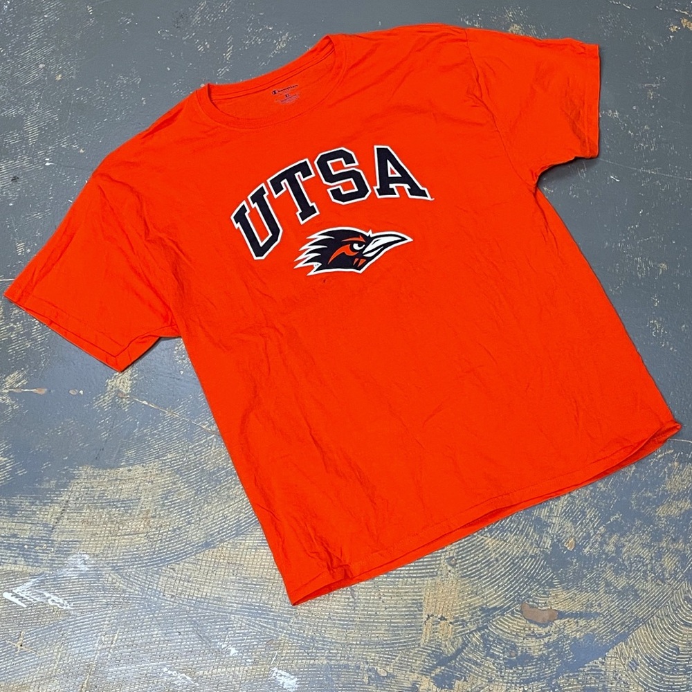 Champion UTSA Texas San Antonio Roadrunners XL Birds Up Orange Navy